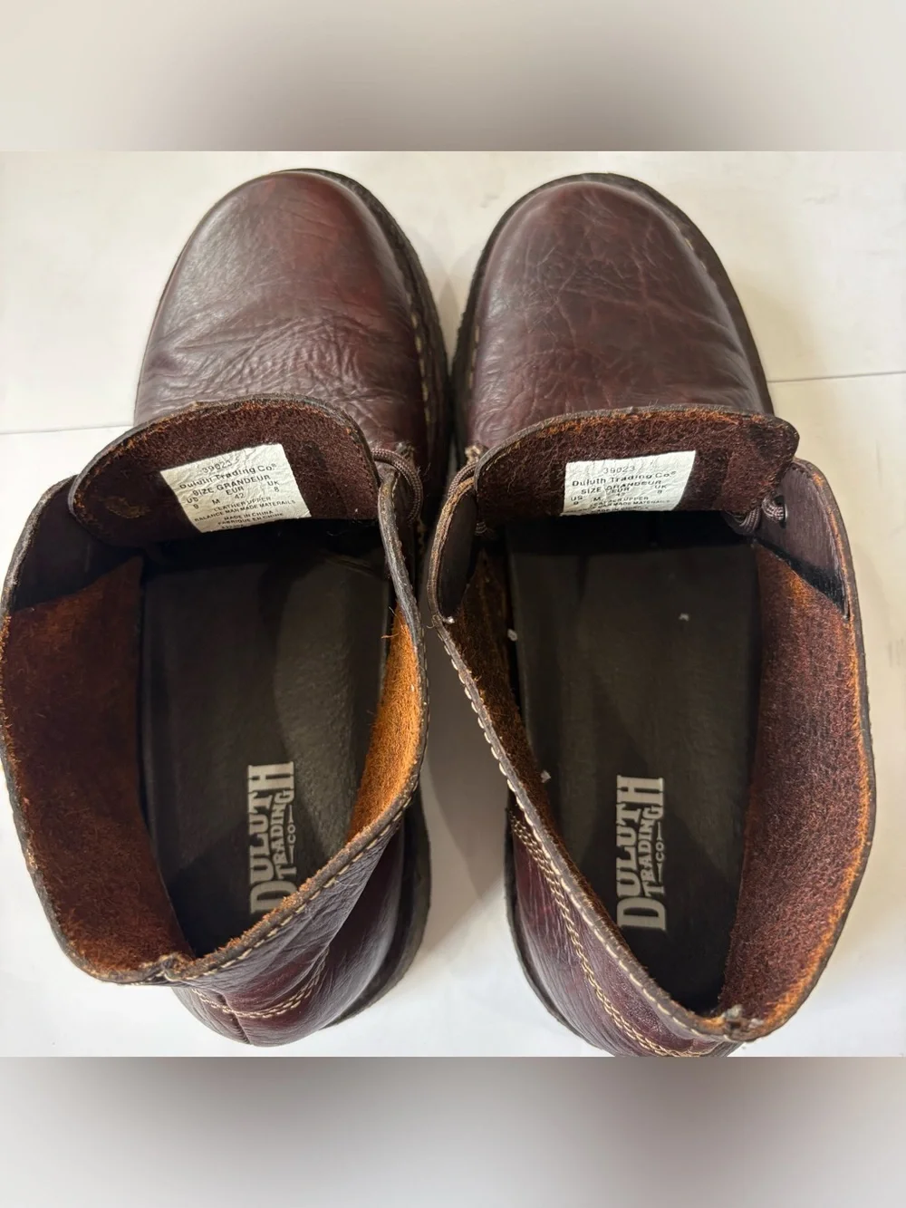 Duluth Trading Co Mens 9 M Brown Leather Chukka Boots Lace Up 39023